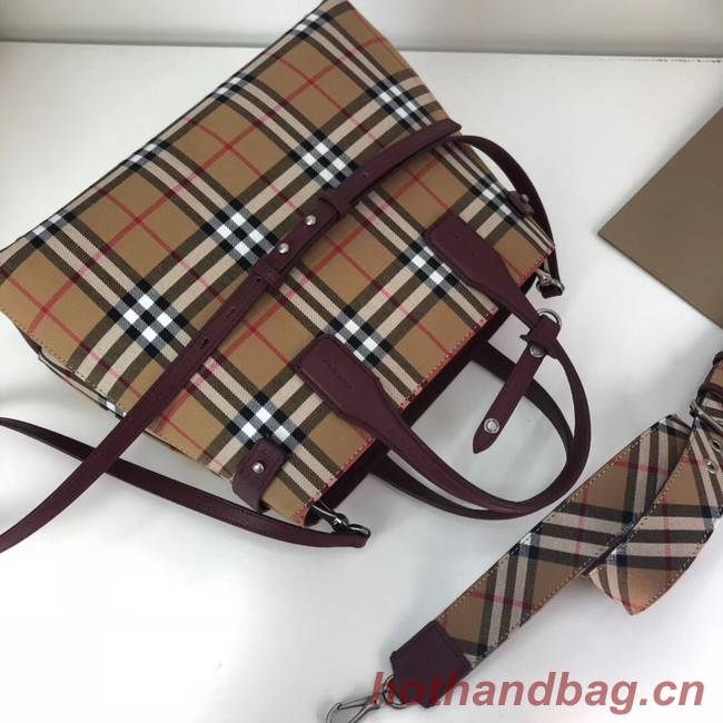 BURBERRY Medium Banner tote bag 3835 Burgundy