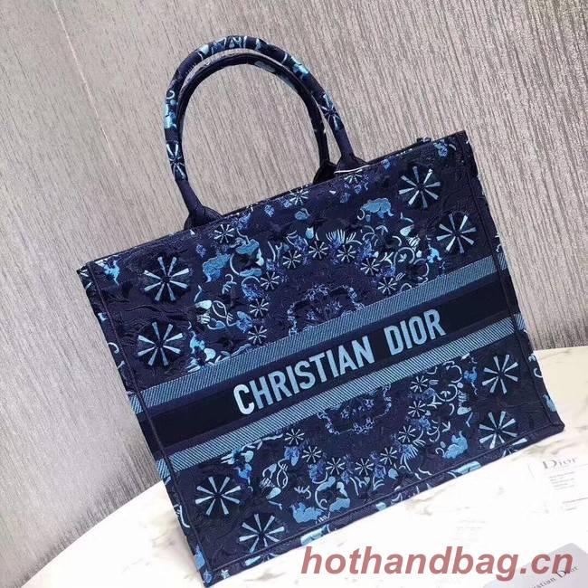 DIOR BOOK TOTE BAG VAN GEBORDUURD CANVAS M1286ZBE