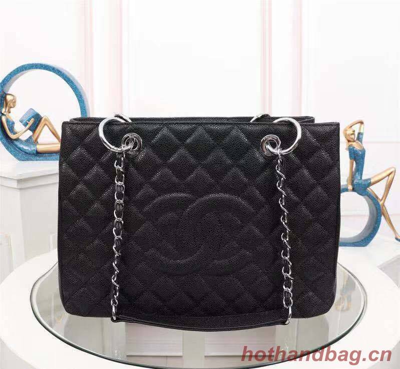 Chanel Caviar Calfskin Leather Tote Bag 20995 Black