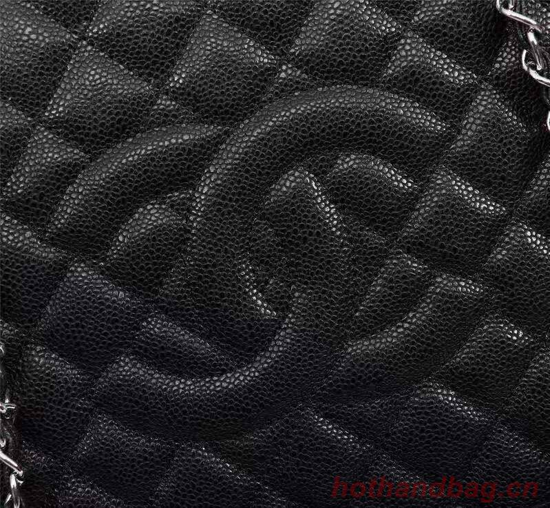 Chanel Caviar Calfskin Leather Tote Bag 20995 Black