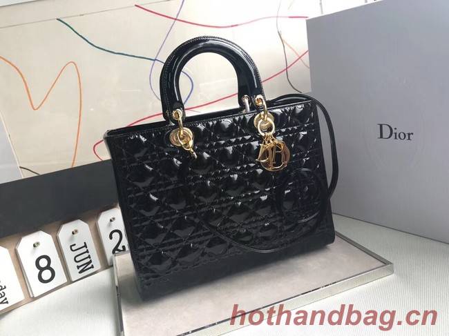 Dior GROTE LADY DIOR-TAS VAN LAMSLEER CAL44560 black