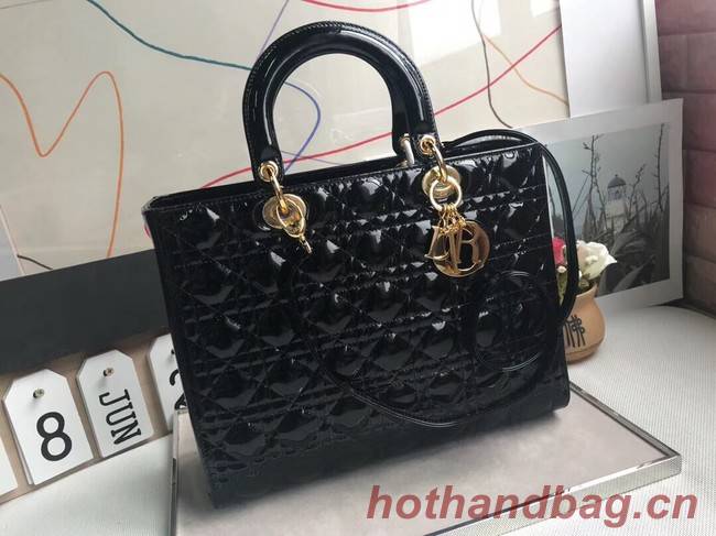 Dior GROTE LADY DIOR-TAS VAN LAMSLEER CAL44560 black