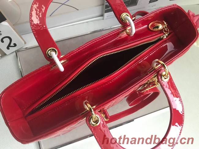 Dior GROTE LADY DIOR-TAS VAN LAMSLEER CAL44560 red