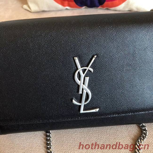 SAINT LAURENT Kate Monogram leather shoulder bag 87613 black