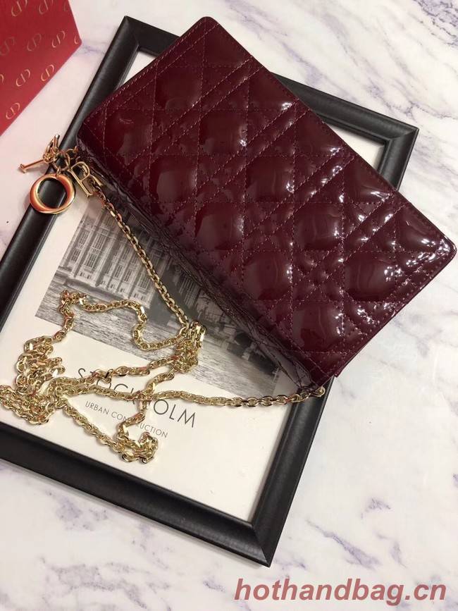 LADY DIOR CALFSKIN WALLET M9001 Bordeaux