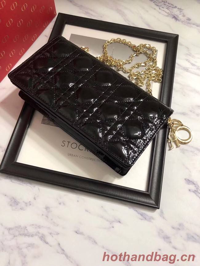 LADY DIOR CALFSKIN WALLET M9001 black