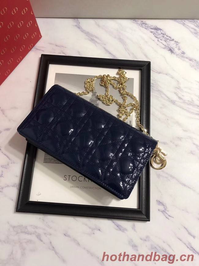 LADY DIOR CALFSKIN WALLET M9001 dark blue