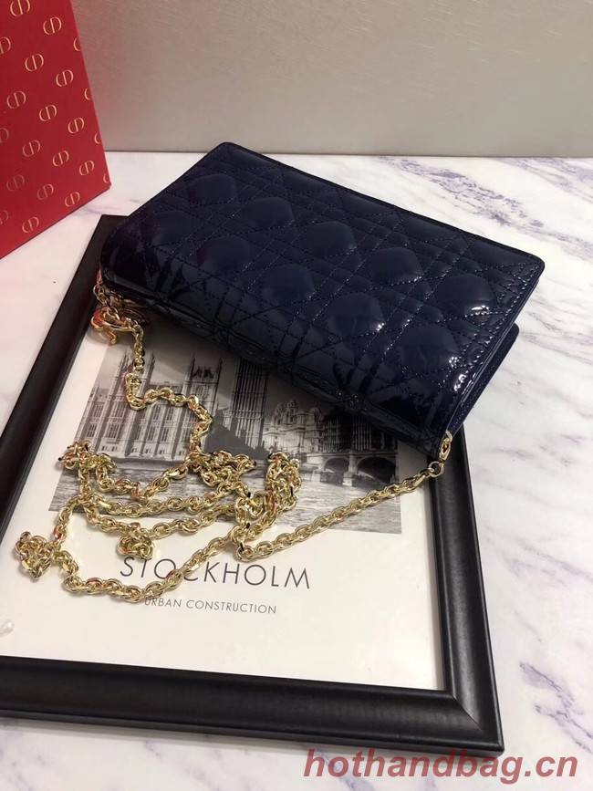 LADY DIOR CALFSKIN WALLET M9001 dark blue