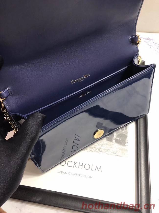 LADY DIOR CALFSKIN WALLET M9001 dark blue