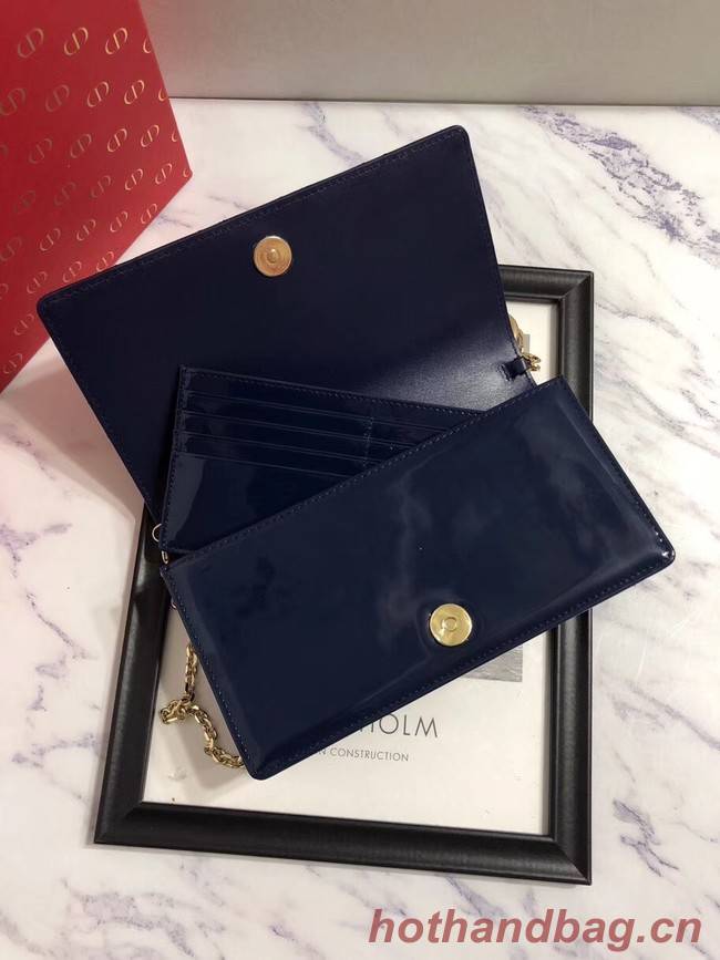 LADY DIOR CALFSKIN WALLET M9001 dark blue