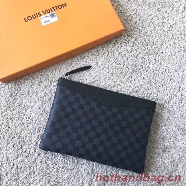 Louis vuitton original Damier Graphite Canvas DAILY POUCH M62048