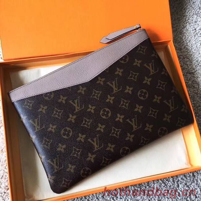 Louis vuitton original Monogram Canvas DAILY POUCH M62048 grey