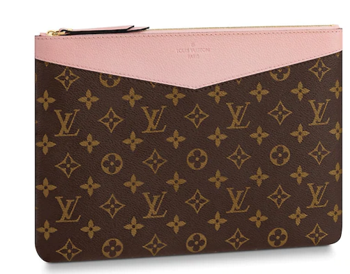 Louis vuitton original Monogram Canvas DAILY POUCH M62048 pink