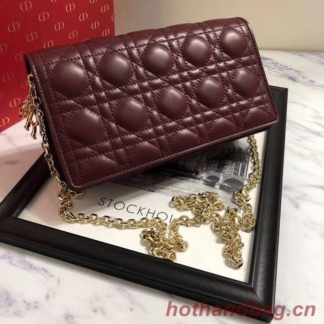 LADY DIOR-CLUTCH VAN LAMSLEER S0204 Bordeaux