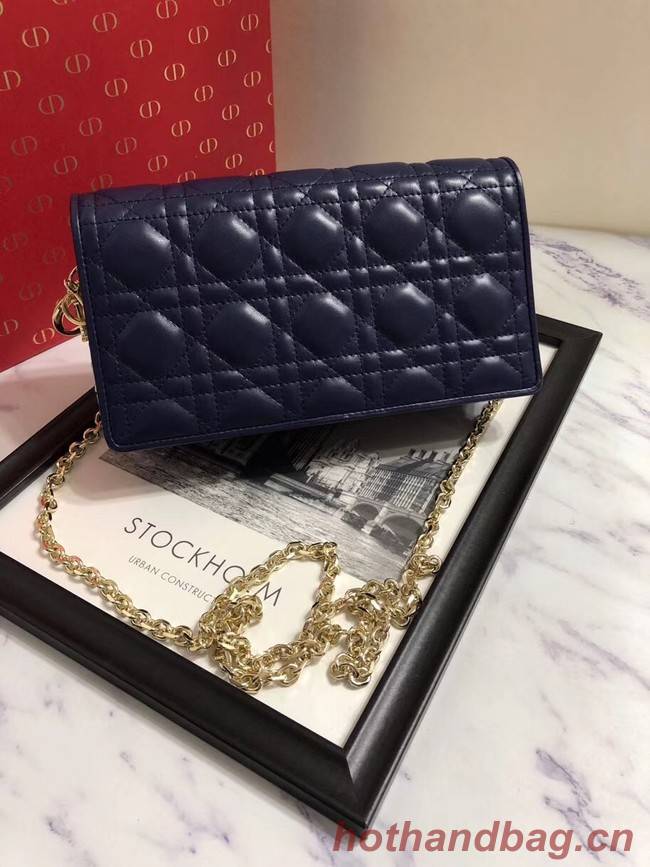 LADY DIOR-CLUTCH VAN LAMSLEER S0204 dark blue