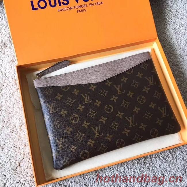 Louis vuitton original Monogram Canvas DAILY POUCH M62048 grey