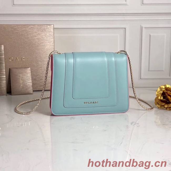 BVLGARI mini Shoulder Bag Calfskin Leather BG2283 light blue