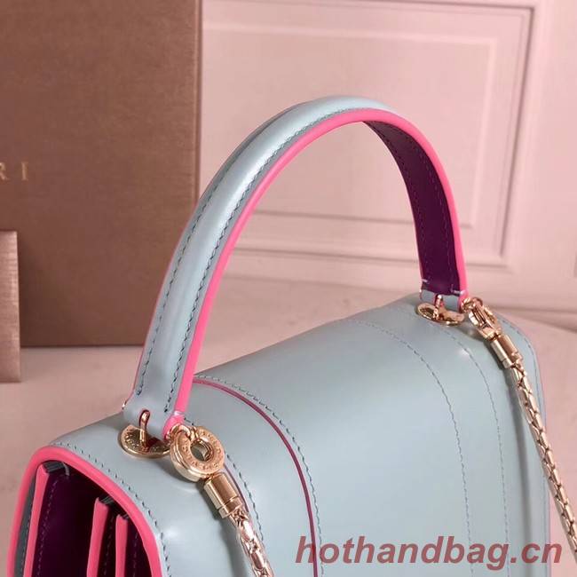 Bvlgari Serpenti Forever leather small crossbody bag 70736 light blue