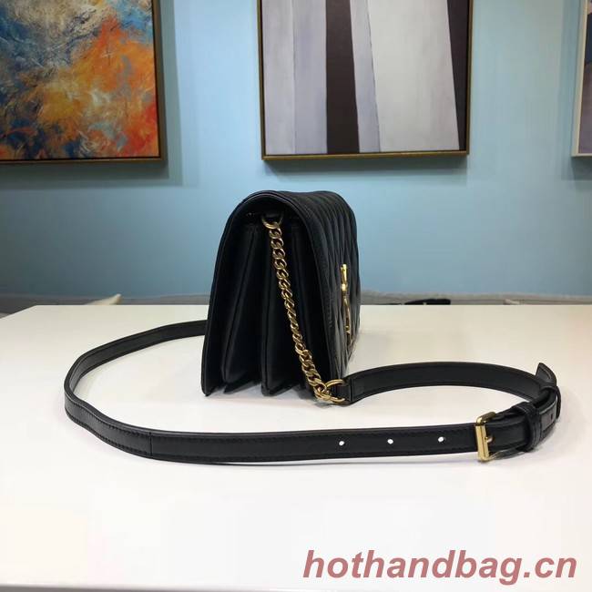 SAINT LAURENT Angie quilted leather shoulder bag 568906 black