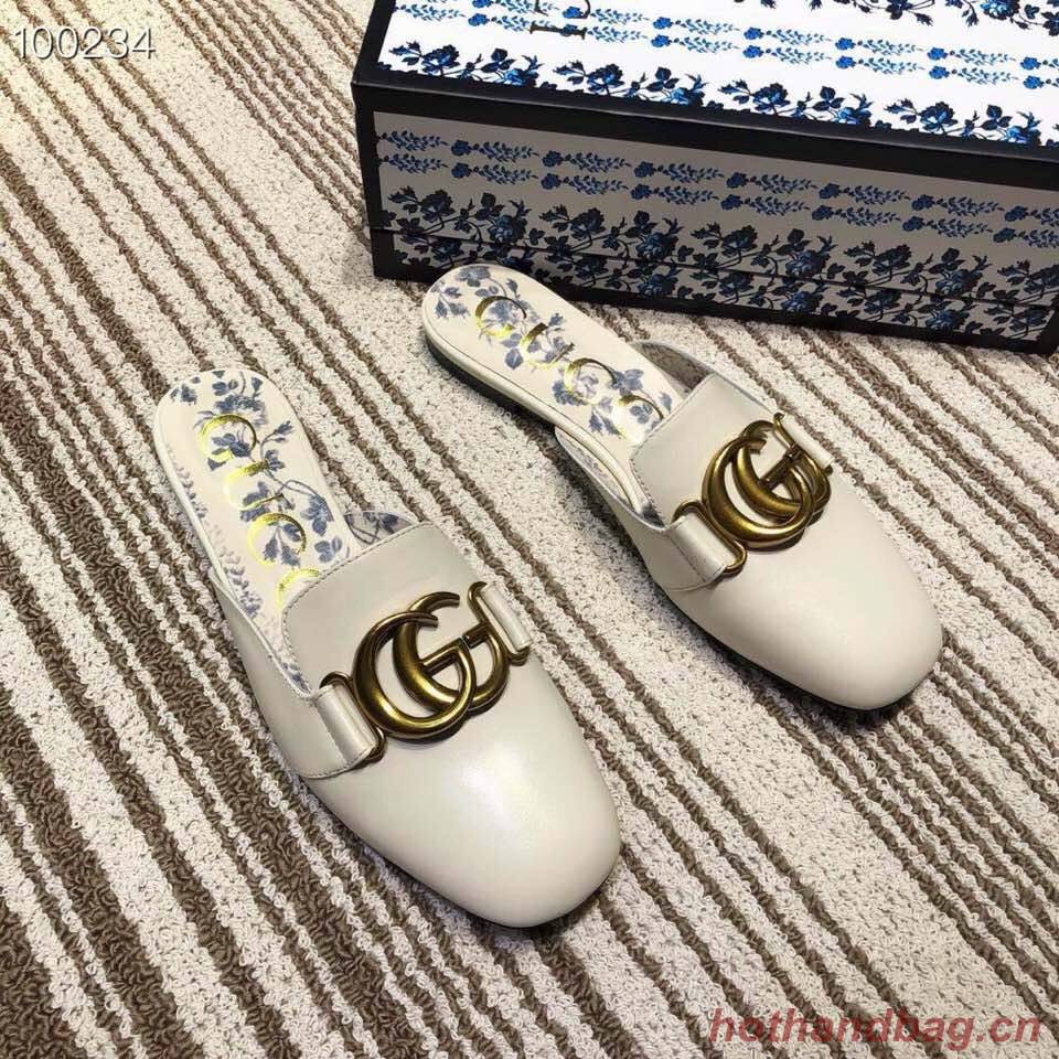 Gucci Princetown leather slipper GG1457BL-3