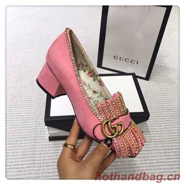 Gucci leather mid-heel pump GG1467BL-1