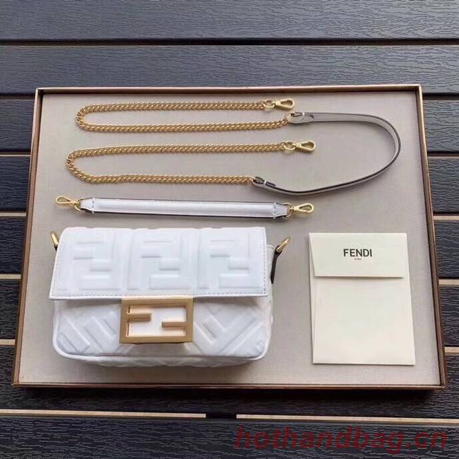 FENDI BAGUETTE Mini Shoulder Bag 8BS017 white