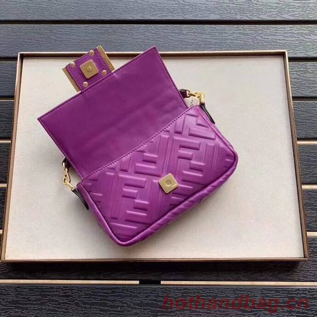 FENDI BAGUETTE Mini Shoulder Bag 8BS017 purple