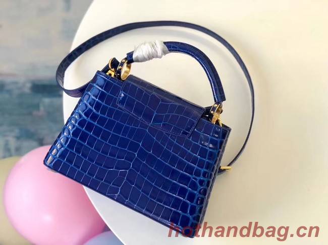 Louis vuitton original crocodile CAPUCINES PM M94587 blue