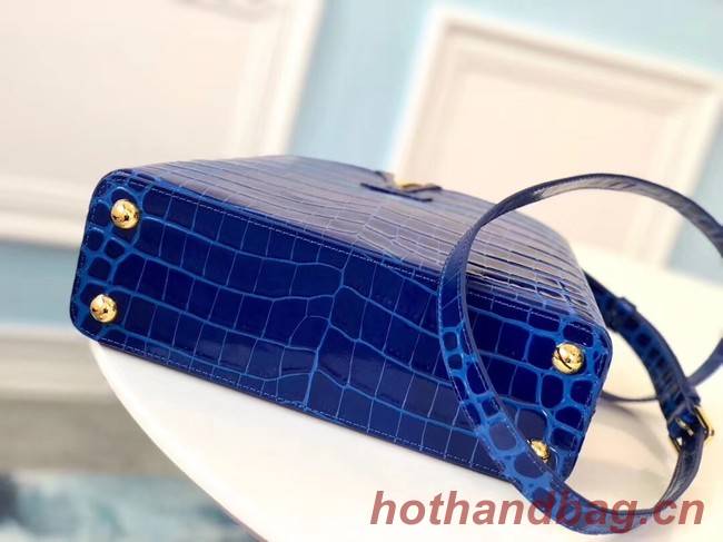 Louis vuitton original crocodile CAPUCINES PM M94587 blue