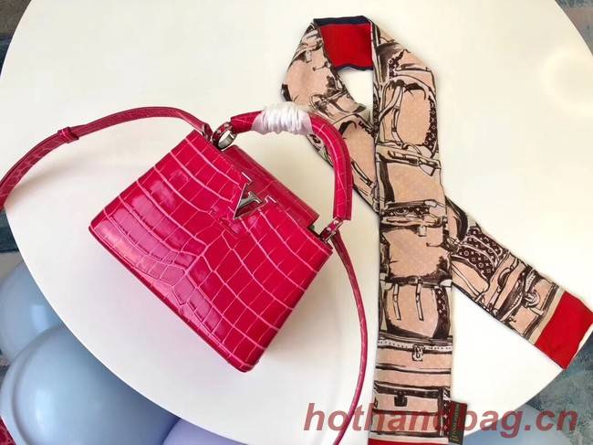 Louis vuitton original crocodile CAPUCINES PM M94587 rose