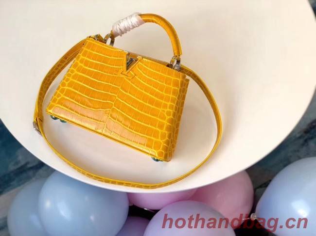 Louis vuitton original crocodile CAPUCINES PM M94587 yellow