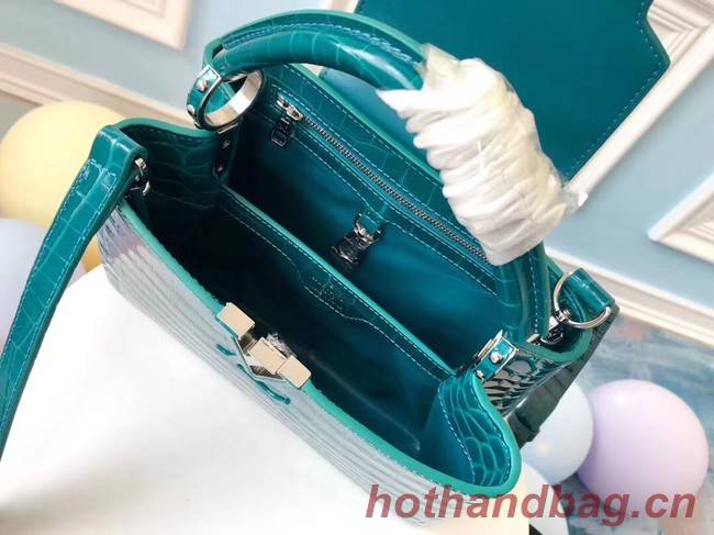 Louis vuitton original crocodile CAPUCINES PM N93163 green