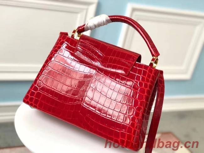 Louis vuitton original crocodile CAPUCINES PM N93163 red