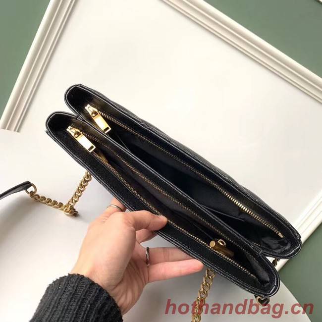 SAINT LAURENT leather shoulder bag 392742 black