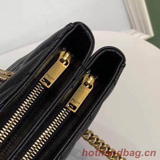 SAINT LAURENT leather shoulder bag 392742 black