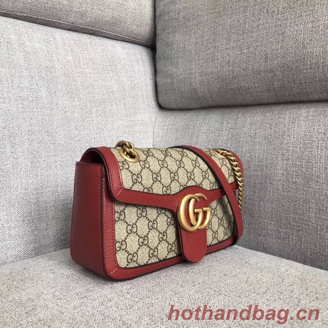 Gucci Ophidia GG Supreme small shoulder bag 443497 red