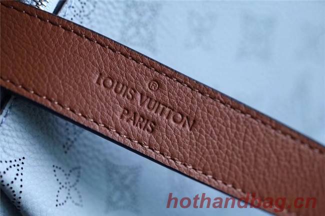 Louis Vuitton original Mahina Leather BABYLONE CHAIN BB M53153 BLEU HORIZON PUMPKIN