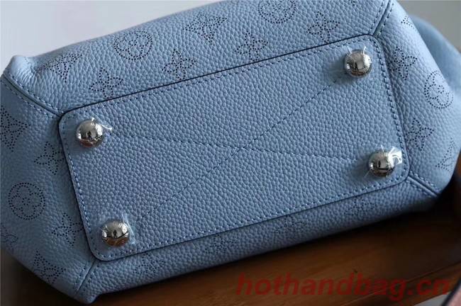 Louis Vuitton original Mahina Leather BABYLONE CHAIN BB M53153 BLEU HORIZON PUMPKIN