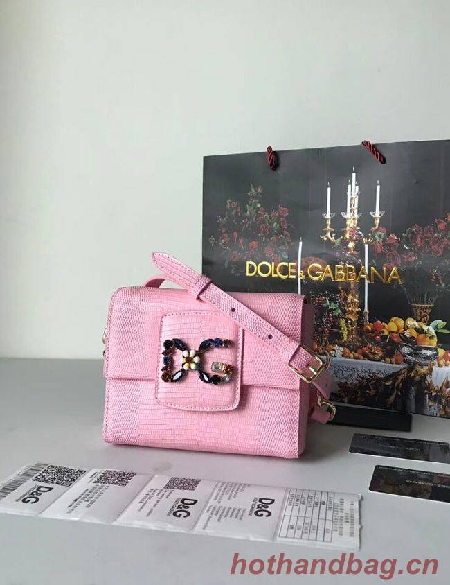 Dolce & Gabbana Calfskin Leather shoulder bag 5568 pink