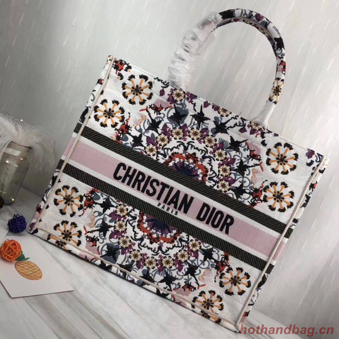 DIOR BOOK TOTE BAG VAN GEBORDUURD CANVAS M1286ZBE