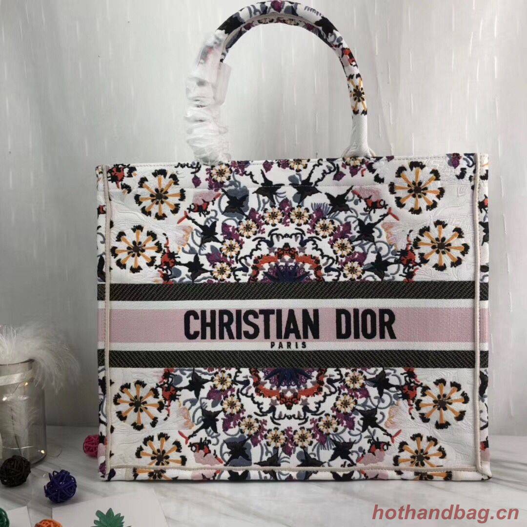 DIOR BOOK TOTE BAG VAN GEBORDUURD CANVAS M1286ZBE