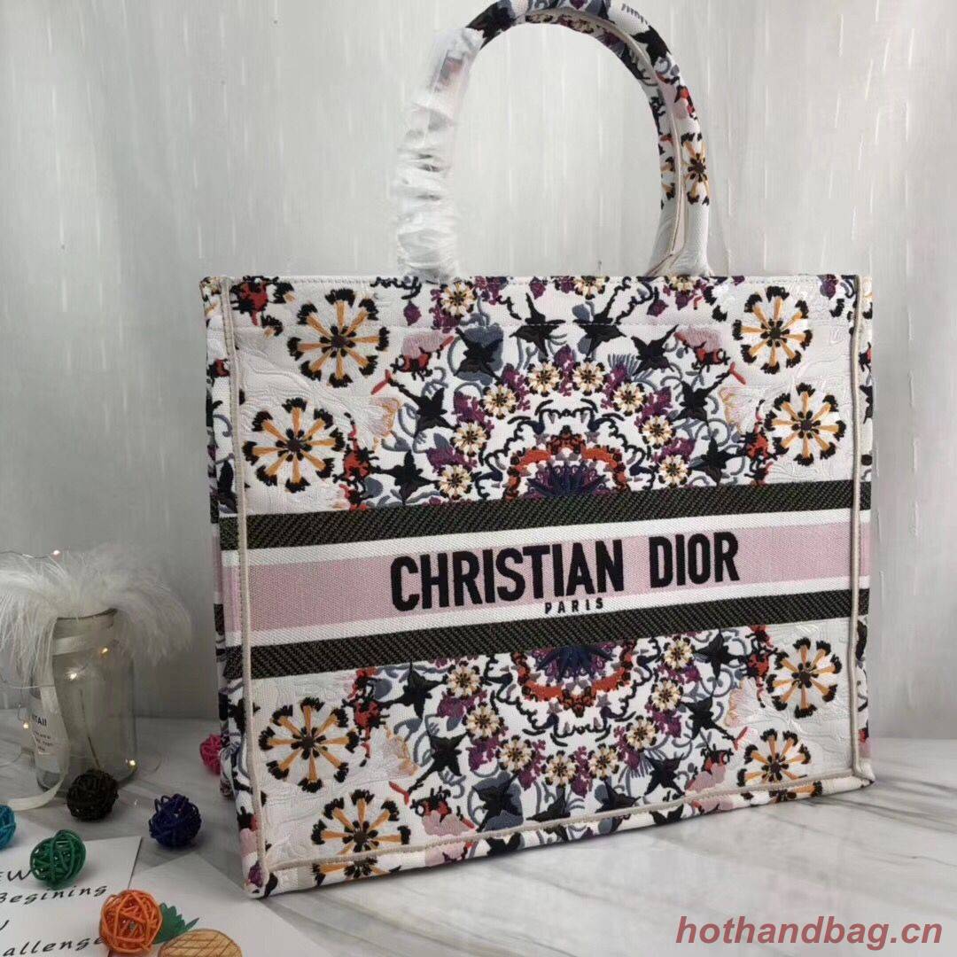 DIOR BOOK TOTE BAG VAN GEBORDUURD CANVAS M1286ZBE