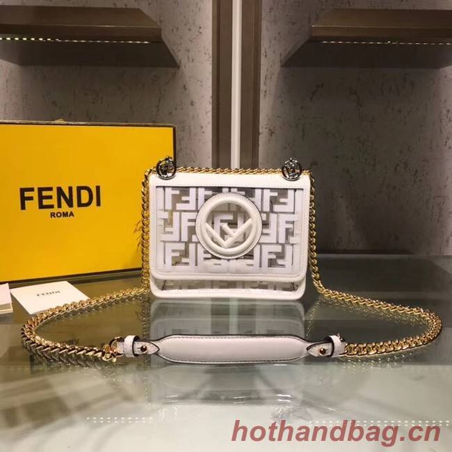 Fendi KAN I F SMALLPU tote bag 8BT286A7T white