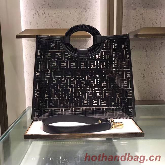 Fendi RUNAWAY PU tote bag 8BH360A black