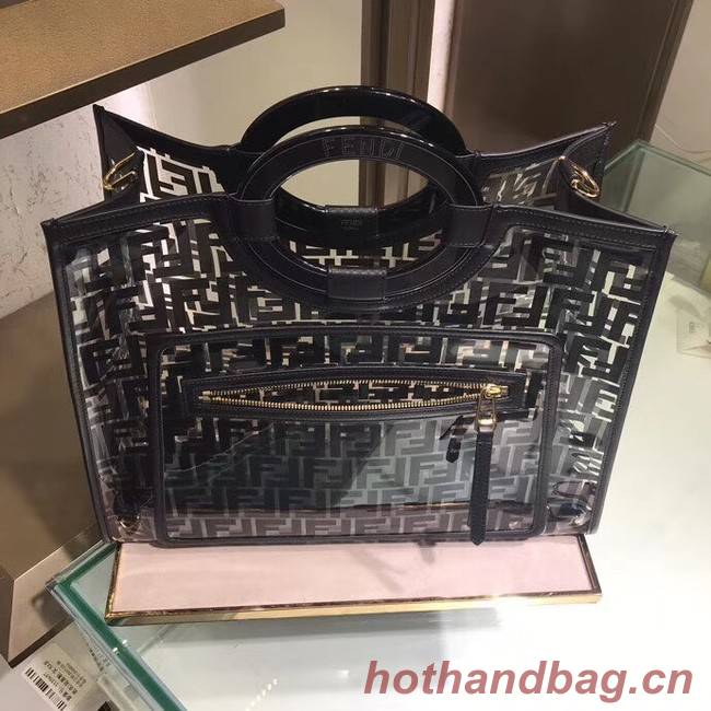 Fendi RUNAWAY PU tote bag 8BH360A black