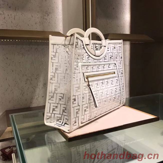 Fendi RUNAWAY PU tote bag 8BH360A white