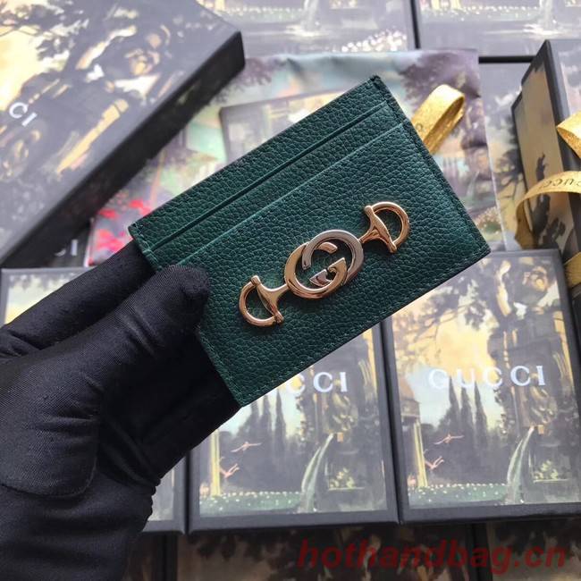 Gucci Zumi Card Holder 570679 green