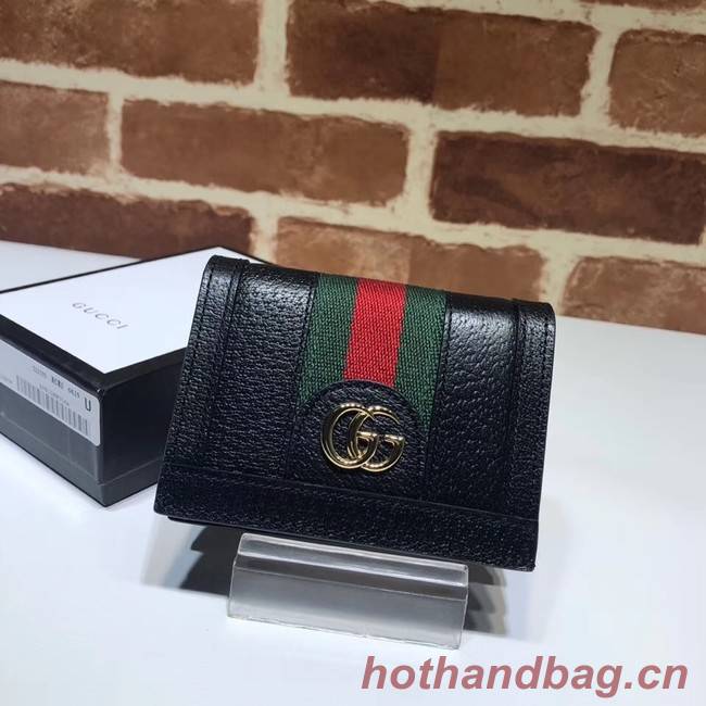 Gucci Ophidia leather wallet 523155 Black