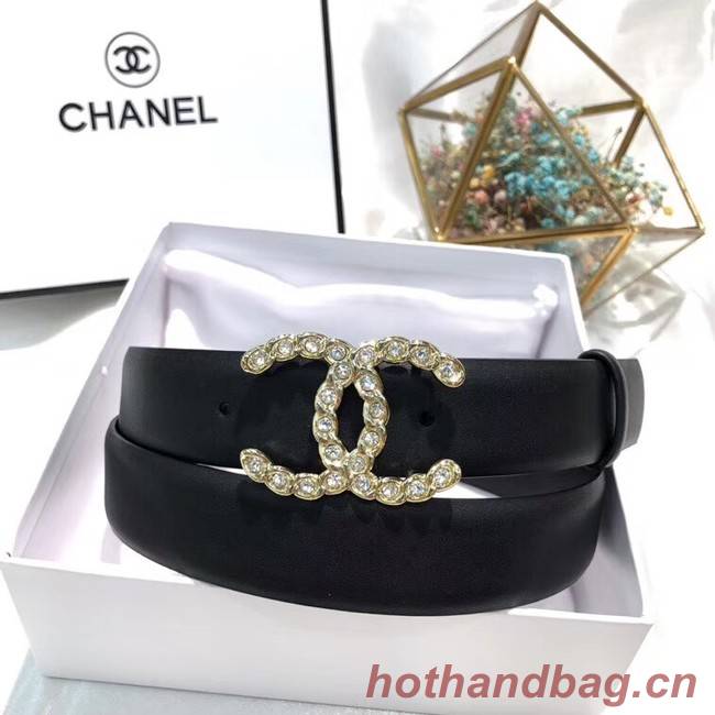 Chanel Calf Leather Belt Wide with 30mm 56590