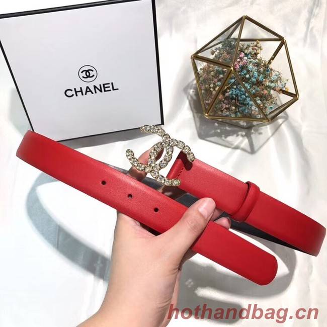 Chanel Calf Leather Belt Wide with 30mm 56589